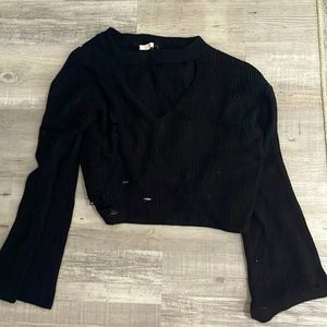 Bell sleeve sweater